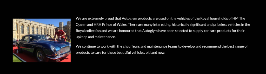 Autoglym Royal Warrants